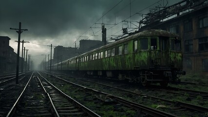 Fototapeta premium train on the railway