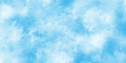 cloudy and soft sky blue blurred and grainy Blue powder explosion,Hand painted abstract soft sky blue watercolor sky and clouds,Background with clouds on blue sky.