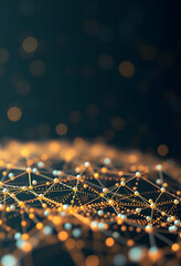 Block chain network/Block chain network concept , Distributed register technology, background made of line, circles  and particles. 3D Rendering, dinamic scene, with white tones