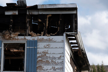 Details of a burned house