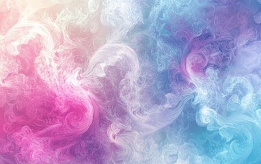 Obraz premium A dreamy abstract background with soft pastel swirls of pink, lavender, and aqua, blending seamlessly into a smooth gradient