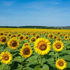 Fototapeta premium field of sunflowers