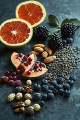 Fresh produce displayed on a table