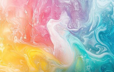 An abstract background with soft pastel rainbow colors in a gradient swirl, evoking creativity and positivity