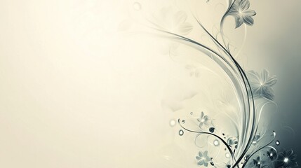 Elegant Floral Design Soft Hues Abstract Art