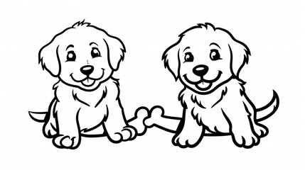 Cute, adorable golden retriever puppy 