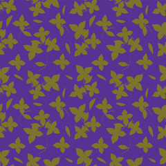 Seamless floral pattern, liberty ditsy print in a colorful summer motif. Cute botanical wallpaper, textile design: small hand drawn flowers, tiny leaves, simple abstract bouquets.