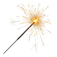 Burning Sparklers, Festive Celebration Image, Isolated on Transparent Background, Firework PNG, Sparklers, Celebration, Fireworks