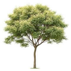 Fototapeta premium Single Deciduous Tree, Isolated on Transparent Background, Full Body, Nature Photography, Tree, Nature, Foliage
