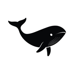 Whale Silhouette Vector Art and Black Whale Illustration Design