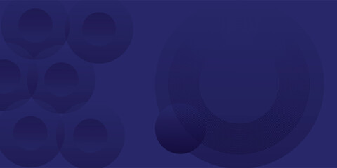 Abstract blue geometric lines on dark blue background. Modern blue gradient circle shape