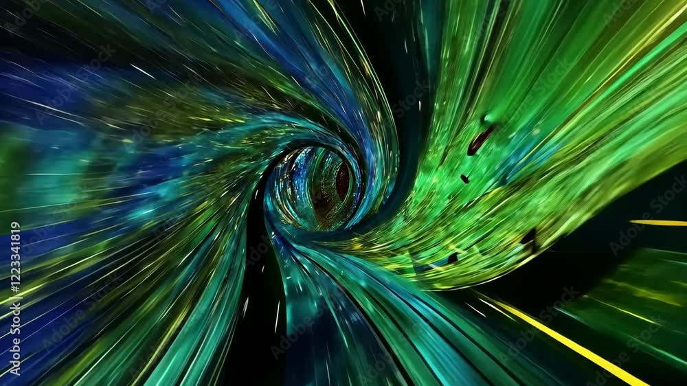 Canvas Prints colorful swirling vortex travels through an abstract space filled with vibrant light and motion effe