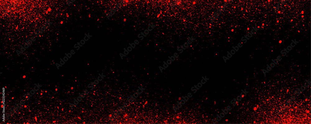 Aufkleber abstract shiny red glitter is falling randomly. modern realistic seamless glitters background. abstr