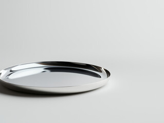 A Hand Grips a Shiny Silver Tray, Its Polished Surface Glimmering in the Light and Teasing the Hidden Treasures Within.