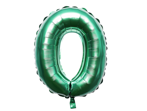 Isolated Green Balloon Number Zero