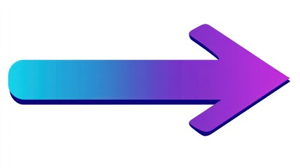 Blue and purple gradient arrow pointing right, ideal for graphic design