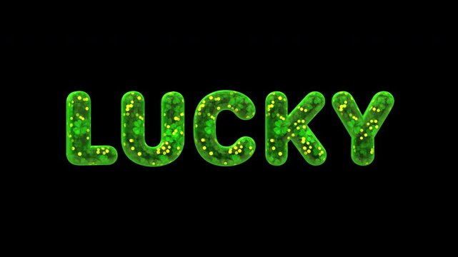 St. Patrick's Day Floating Lucky Title On Alpha Loop