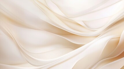 Abstract Cream Colored Fabric Swirling Design