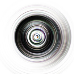 Colorful radial motion effect. Abstract rounded background. Color curves and sphere.