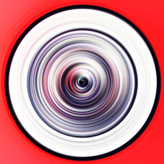 Colorful radial motion effect. Abstract rounded background. Color curves and sphere.