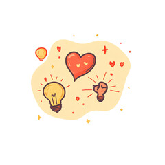 Ignite Passion: Ideas and Love, Creative Inspiration, Brightly Shining, Warmly Embracing, Joyfully Sparkling.