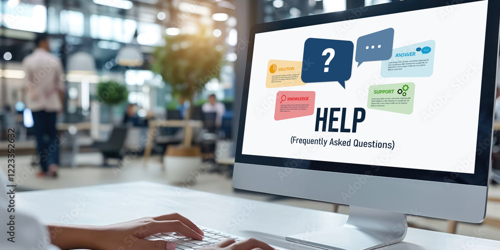 Poster help screen on the website provide answer to faq frequently asked question brisk with knowledge info