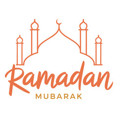 Ramadan kareem islamic colorful lettering design