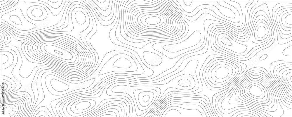 Aufkleber topographic map background concept, monochrome abstract white topographic background. vector contour