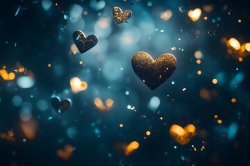 golden heart with stars