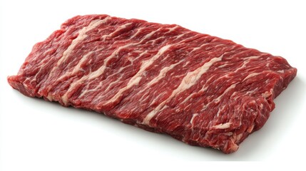 Fresh Raw Beef Cut Ready for Cooking or Grilling on White Surface