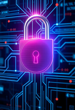 Padlock, secure network and online data protection, Padlock, secure network and online data protection, enhance, with white tones