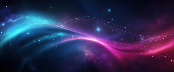 Obraz premium Light Streaks Abstract Wave Background digital wave banner abstract background with shining dots stars, Abstract Art Colorful Waves and Light Effects