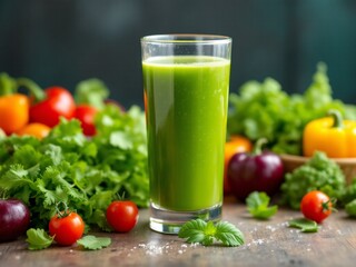 Fototapeta premium Fresh vegetable juice. 