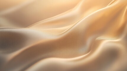 Obraz premium Elegant Draped Beige Silk Fabric Texture