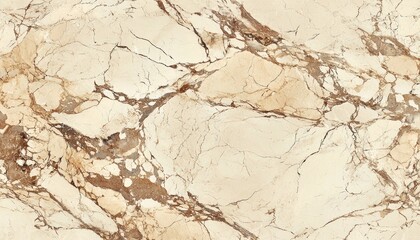 Beige Marble Texture with Brown Veining and Cracks
