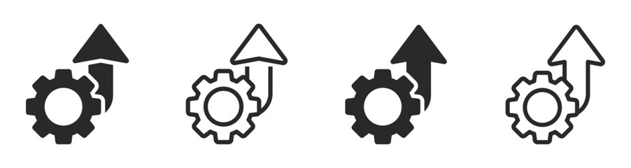 Operational excellence vector icons. Operational excellence icon design