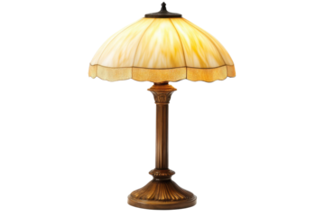 Vintage table lamp isolated on white with clipping path PMG