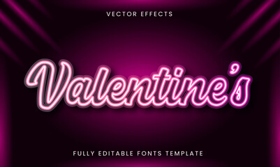Valentines Day Neon Text Effects