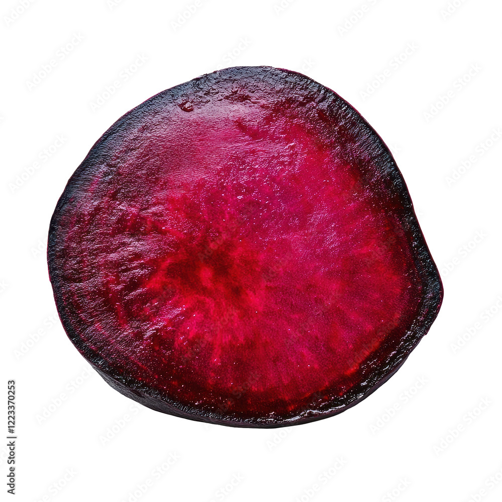 Poster freshly sliced beetroot on transparent background showcasing vibrant color and texture for culinary 