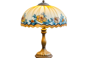 Vintage table lamp isolated on white with clipping path PMG