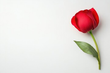 Obraz premium Exquisite Single Rose Placed On A Subtle Background