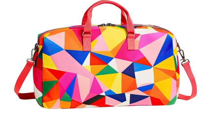 Vibrant Colorful Geometric Pattern Travel Bag for Fashionable Adventures and Stylish Getaways