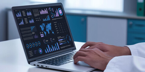 Business data dashboard provide business intelligence analytic for marketing strategy planning brisk with big data set to analyze customer demands and foreseeing business future