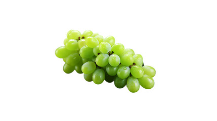 Fresh Green Grapes Cluster Isolated Black Background Delicious Sweet Fruit Healthy Food Photography 