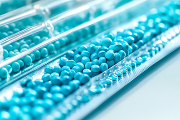 The medicine manufacturing process in a modern pharmaceutical facility, showcasing advanced equipment and sterile production lines