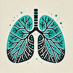 Human lungs illustration