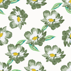 Seamless floral wallpaper pattern design