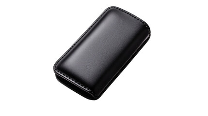 Elegant Black Leather Wallet Case for Mobile Phone, Ultra Slim Design with Soft Texture and Stylish Finish