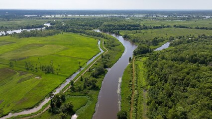 South Carolina historic Rice fields cultivated by slave labor prior to Civil war