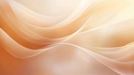 Abstract Beige Waves Softly Flowing Design